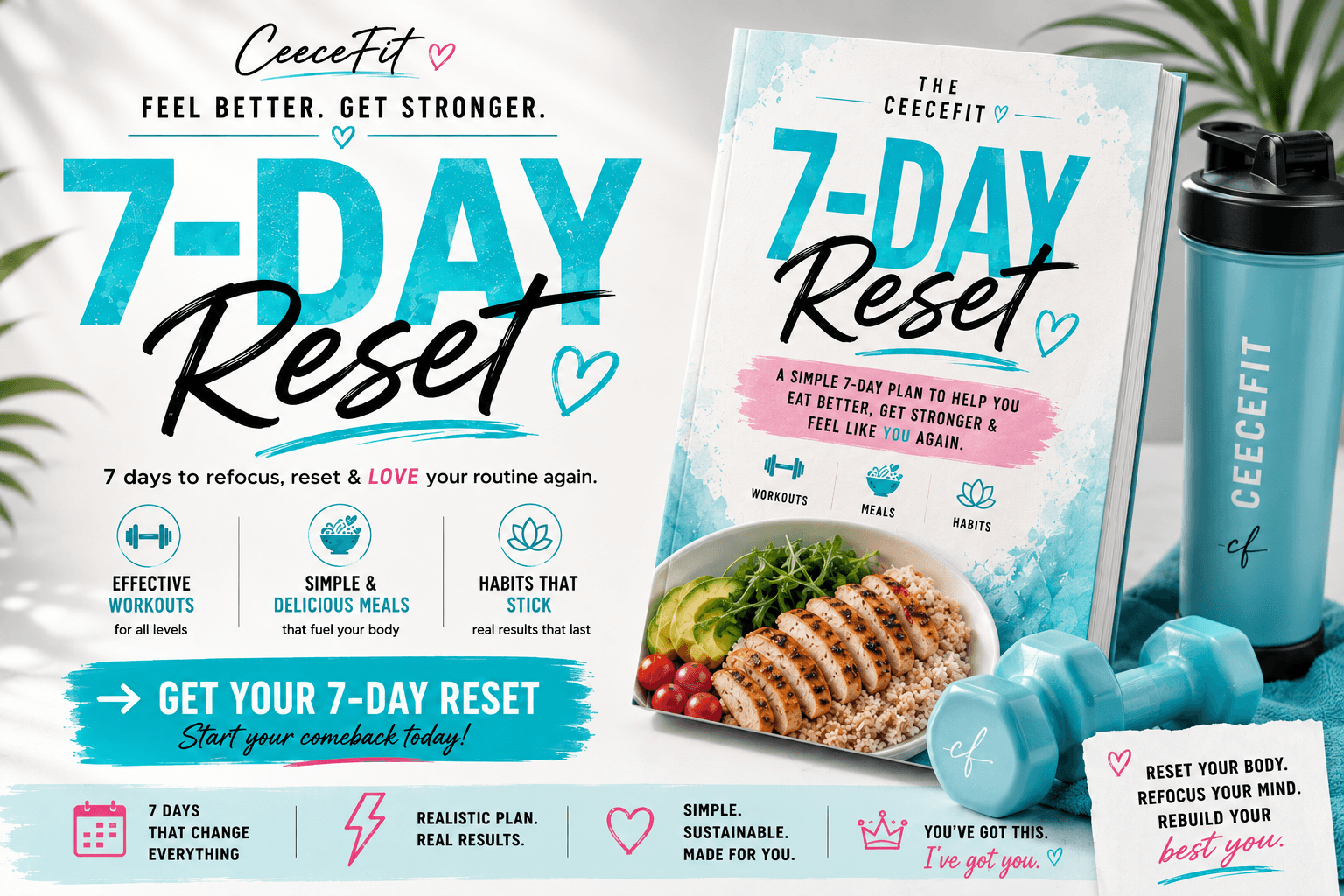 CeeceFit 7 Day Tone and Burn guide